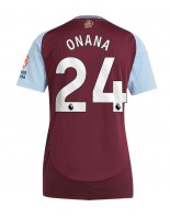 Aston Villa Amadou Onana #24 Hjemmedrakt Dame 2024-25 Korte ermer